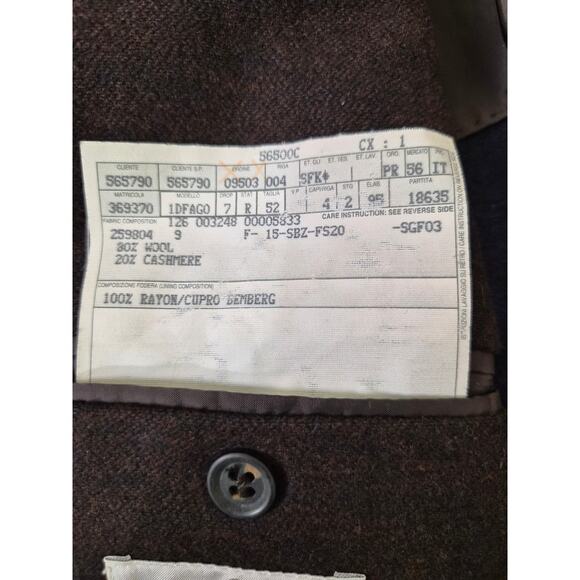 Ermenegildo Zegna blazer wool cashmere mens size 42 US and 52 Italy. - Picture 5 of 8